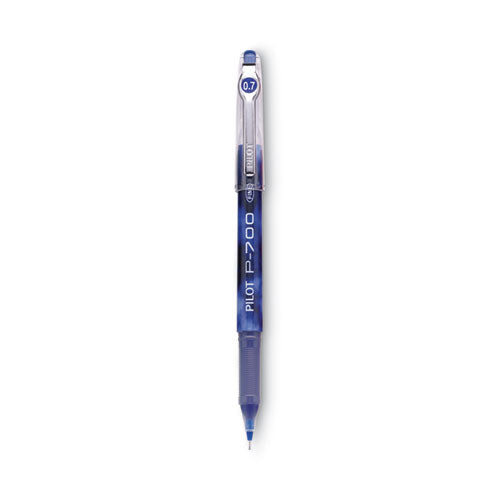 Image of Pilot® Precise P-700 Gel Pen, Stick, Fine 0.7 Mm, Blue Ink, Blue Barrel, Dozen