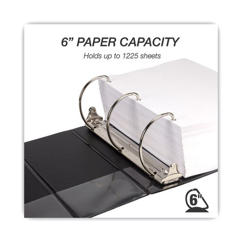Image of Samsill® Nonstick D-Ring View Binder, 3 Rings, 6" Capacity, 11 X 8.5, Black