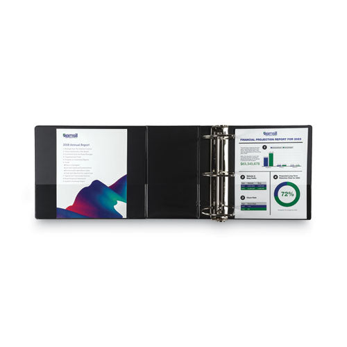 Image of Samsill® Nonstick D-Ring View Binder, 3 Rings, 6" Capacity, 11 X 8.5, Black