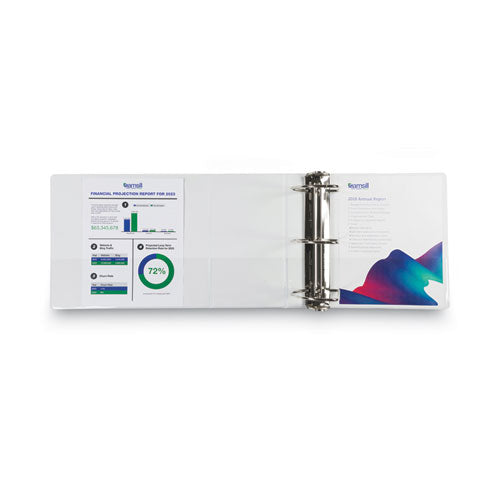 Image of Samsill® Nonstick D-Ring View Binder, 3 Rings, 6" Capacity, 11 X 8.5, White