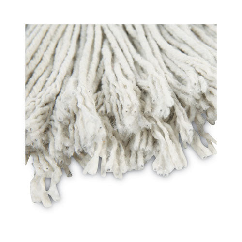 Image of Boardwalk® Cut-End Wet Mop Head, Cotton, No. 24, White 12/carton
