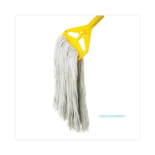 Image of Boardwalk® Cut-End Wet Mop Head, Cotton, No. 24, White 12/carton