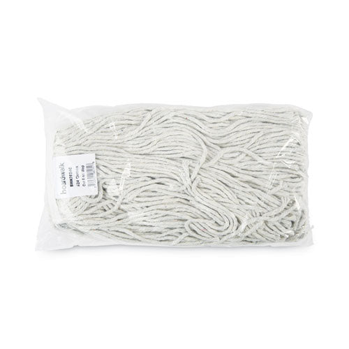 Image of Boardwalk® Cut-End Wet Mop Head, Cotton, No. 24, White 12/carton