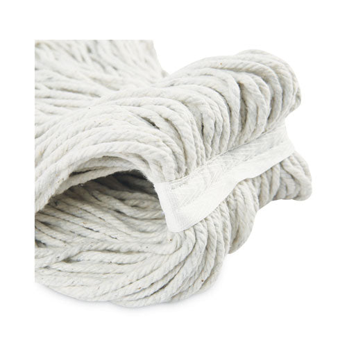 Image of Boardwalk® Cut-End Wet Mop Head, Cotton, No. 24, White 12/carton