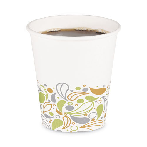 Image of Boardwalk® Deerfield Printed Paper Hot Cups, 10 oz, 50/Sleeve, 20 Sleeves/Carton