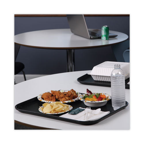 Image of Boardwalk® Deerfield Printed Paper Plates, 6" dia, Coated/Soak Proof, White/Yellow/Green/Purple, 250/Pack, 4 Packs/Carton
