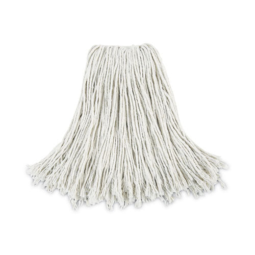 Image of Boardwalk® Cut-End Wet Mop Head, Cotton, No. 24, White 12/carton