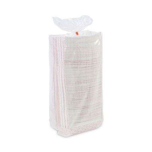 Image of Boardwalk® Paper Food Baskets, 3 Lb Capacity, Red/white, 500/carton