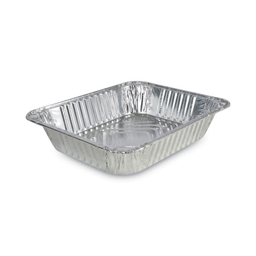 Image of Boardwalk® Aluminum Steam Table Pans, Half-Size Deep, 400 Gauge, 2.56" Deep, 10.38 x 12.75, 100/Carton