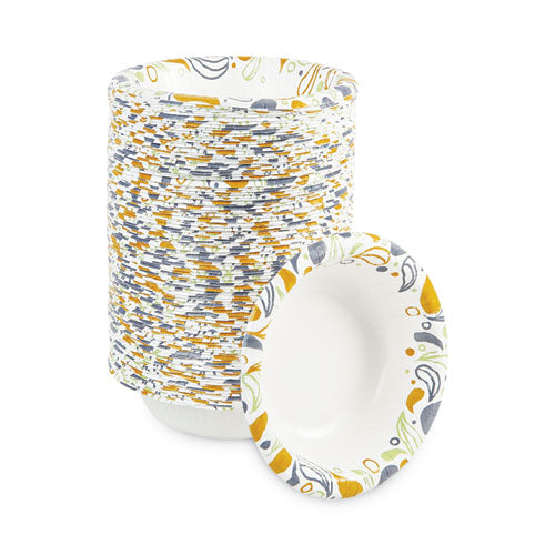Image of Boardwalk® Deerfield Printed Paper Bowl, 12 Oz, Coated/soak Proof, Multicolor, 125/pack, 8 Packs/carton