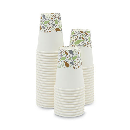 Image of Boardwalk® Deerfield Printed Paper Hot Cups, 12 oz, 50/Sleeve, 20 Sleeves/Carton
