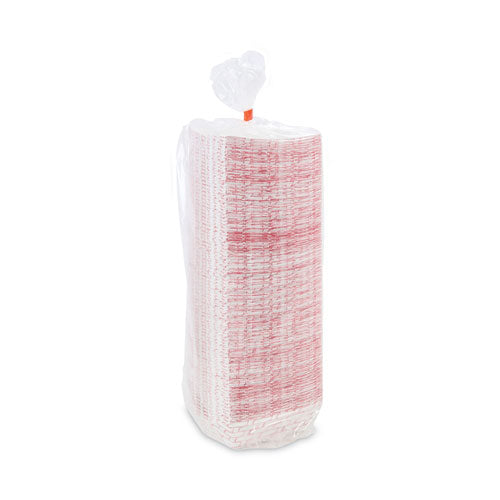 Image of Boardwalk® Paper Food Baskets, 1 Lb Capacity, Red/white, 1,000/carton