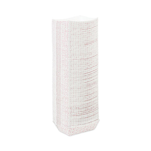 Image of Boardwalk® Paper Food Baskets, 0.5 Lb Capacity, Red/white, 1,000/carton