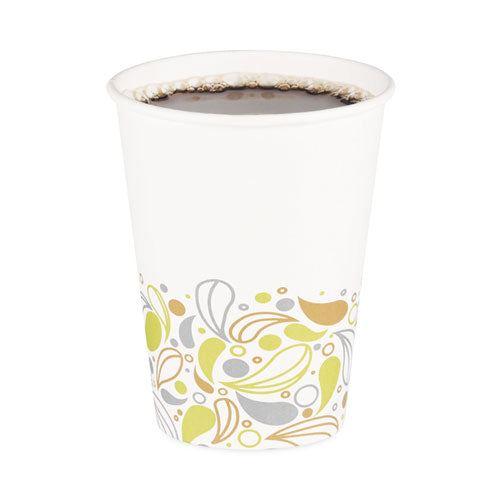 Image of Boardwalk® Deerfield Printed Paper Hot Cups, 12 oz, 50/Sleeve, 20 Sleeves/Carton