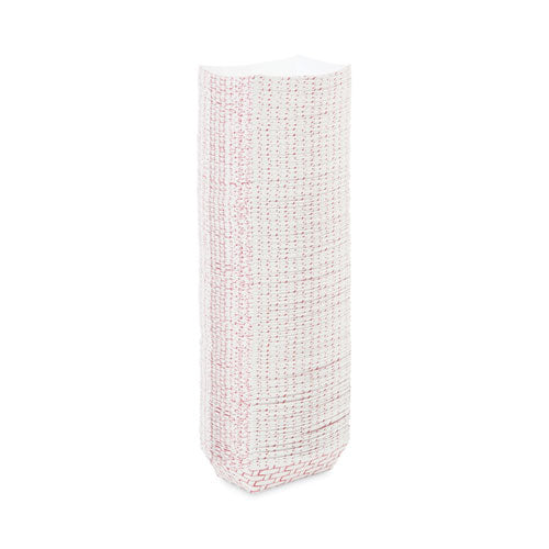 Image of Boardwalk® Paper Food Baskets, 0.25 lb Capacity, 2.69 x 4 x 1.05, Red/White, 1,000/Carton