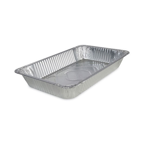 Image of Boardwalk® Aluminum Steam Table Pans, Full-Size Deep, 620 Gauge, 3.19" Deep, 12.81 x 20.75, 50/Carton