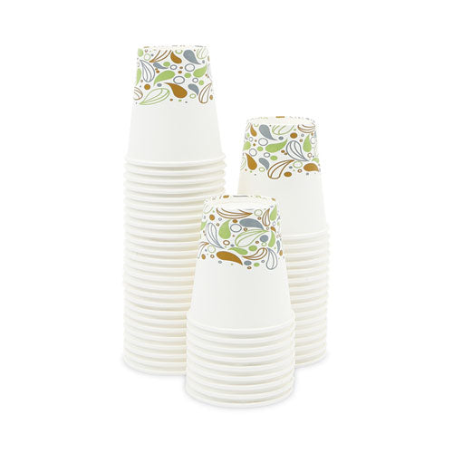 Image of Boardwalk® Deerfield Printed Paper Hot Cups, 10 oz, 50/Sleeve, 20 Sleeves/Carton