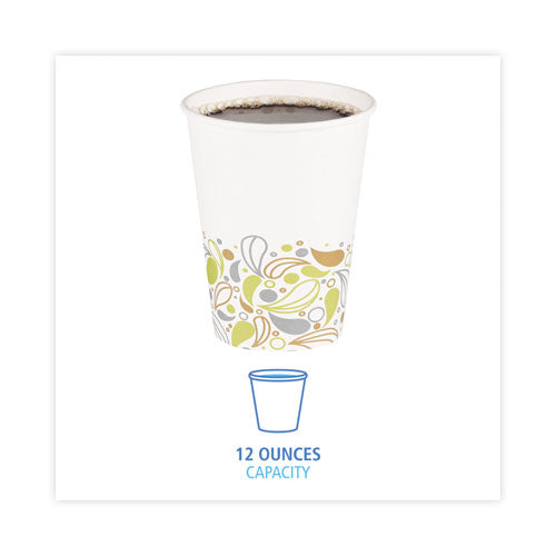 Image of Boardwalk® Deerfield Printed Paper Hot Cups, 12 oz, 50/Sleeve, 20 Sleeves/Carton