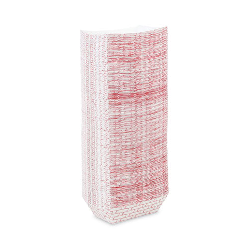 Image of Boardwalk® Paper Food Baskets, 1 Lb Capacity, Red/white, 1,000/carton