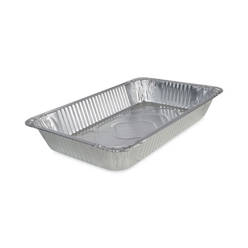 Image of Boardwalk® Aluminum Steam Table Pans, Full-Size Deep, 620 Gauge, 3.19" Deep, 12.81 x 20.75, 50/Carton