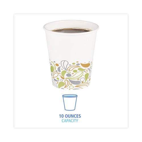 Image of Boardwalk® Deerfield Printed Paper Hot Cups, 10 oz, 50/Sleeve, 20 Sleeves/Carton