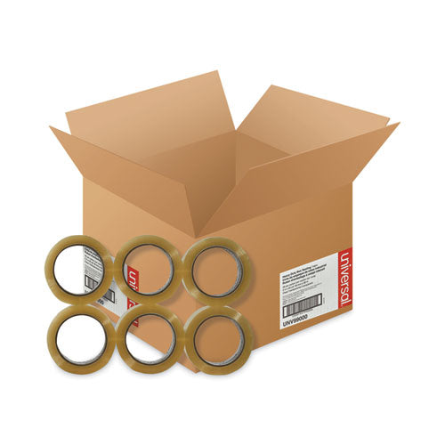 Image of Universal® Heavy-Duty Box Sealing Tape, 3" Core, 1.88" x 54.6 yds, Clear, 36/Carton