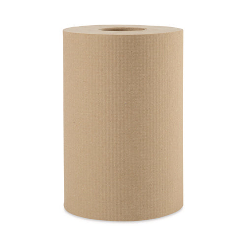 Image of Boardwalk® Hardwound Paper Towels, 1-Ply, 8" x 350 ft, Natural, 12 Rolls/Carton