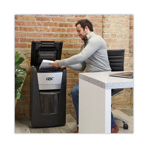 Image of GBC® Autofeed+ 300X Super Cross-Cut Office Shredder, 300 Auto/10 Manual Sheet Capacity