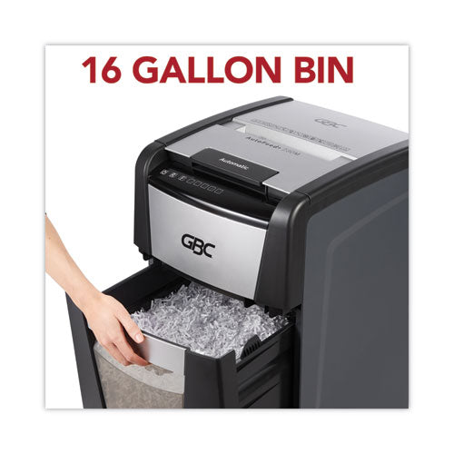 Image of GBC® Autofeed+ 300X Super Cross-Cut Office Shredder, 300 Auto/10 Manual Sheet Capacity