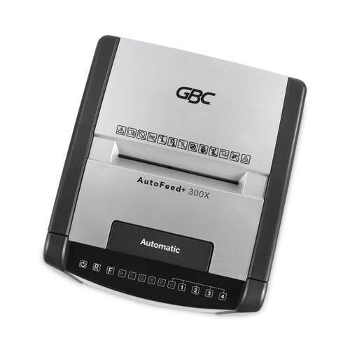 Image of GBC® Autofeed+ 300X Super Cross-Cut Office Shredder, 300 Auto/10 Manual Sheet Capacity