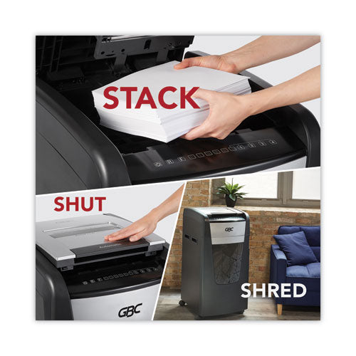 Image of GBC® Autofeed+ 600X Super Cross-Cut Office Shredder, 600 Auto/15 Manual Sheet Capacity