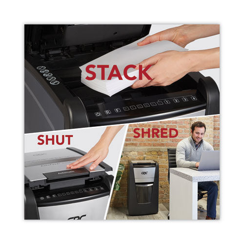 Image of GBC® Autofeed+ 300X Super Cross-Cut Office Shredder, 300 Auto/10 Manual Sheet Capacity