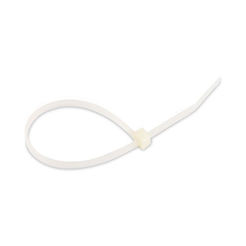 Image of Tatco Nylon Cable Ties, 8 X 0.19, 50 Lb, Natural, 1,000/pack