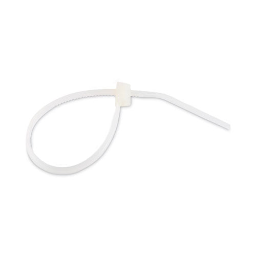 Image of Tatco Nylon Cable Ties, 4 X 0.06, 18 Lb, Natural, 1,000/pack