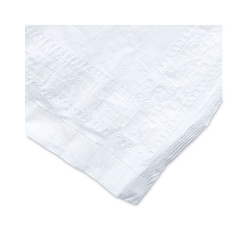 Image of Tatco Paper Table Cover, Embossed Paper With Plastic Liner, 54" X 108", White, 20/carton
