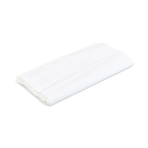 Image of Tatco Paper Table Cover, Embossed Paper With Plastic Liner, 54" X 108", White, 20/carton