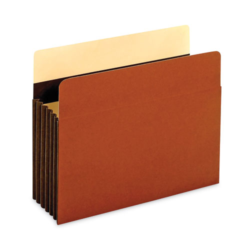 Image of Universal® Redrope Expanding File Pockets, 7" Expansion, Letter Size, Brown, 5/Box