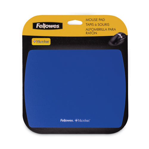 Image of Fellowes® Ultra Thin Mouse Pad with Microban Protection, 9 x 7, Sapphire Blue