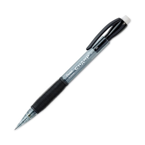 Image of Pentel® Champ Mechanical Pencil, 0.5 mm, HB (#2), Black Lead, Translucent Gray Barrel, Dozen
