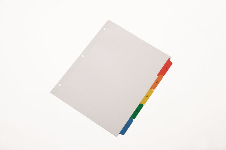 Image of Table of Contents Dividers 1, 5 Numerical Tabs