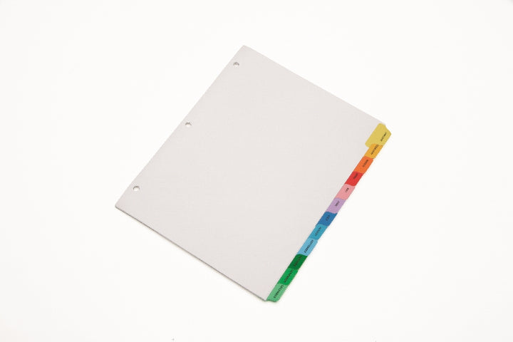 Image of Multiple Index Sheets Tabbed Jan-Dec
