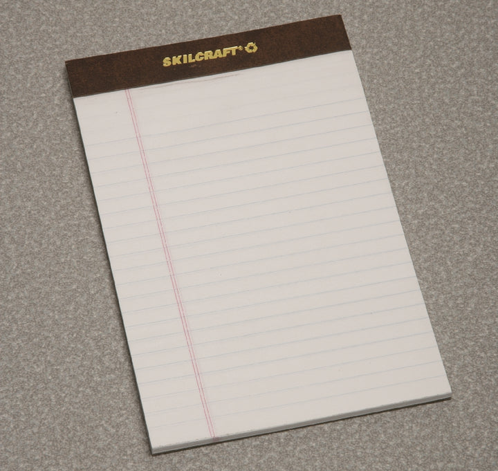 Image of Writing Paper Pad, Top Bound, Legal Rule, 50 Sheets, Junior 5" x 8", White