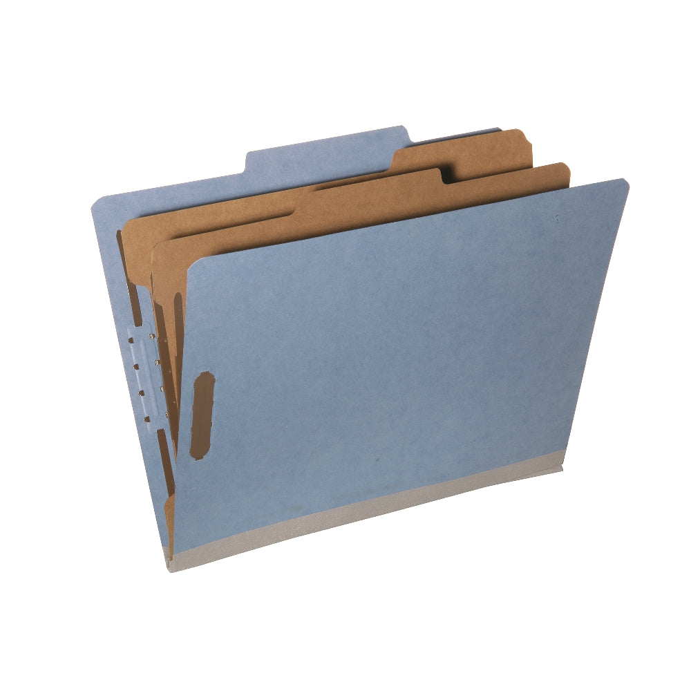 Image of Classification Folder, 2 Dividers, 6 Part, Letter, Blue