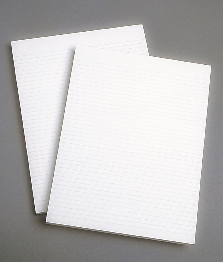 Image of Writing Paper Pad, Glue Bound Top, Narrow Rule, 100 Sheets, Letter 8-1/2" x 11-3/4", White