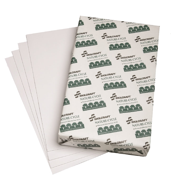 Image of Copy Paper, 50% PCW Recycled Process Chlorine Free, 8-1/2" x 14", Box of 10 Reams