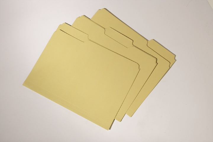 Image of Double-Ply Recycled File Folders, Processed Chlorine Free, Yellow