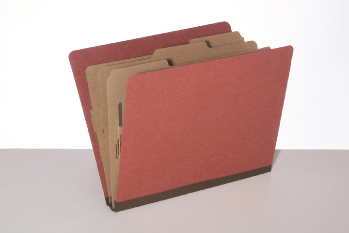 Image of 8 Section Classification Folder, Letter, Earth Red