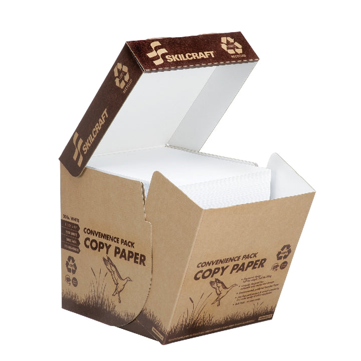 Image of 100% Post-Consumer Recycled Convenience Copy Paper, Bulk Pack - 2500 Sheets