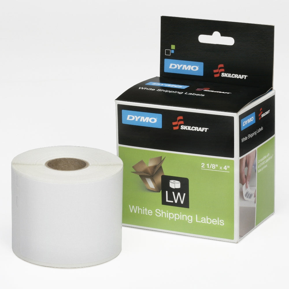 Image of Dymo/Skilcraft Shipping Labels, Black on White, 2-1/8" x 4"