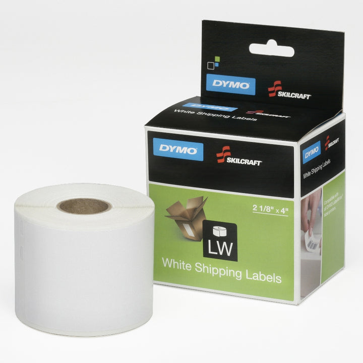 Image of Dymo/Skilcraft Shipping Labels, Black on White, 2-1/8" x 4"